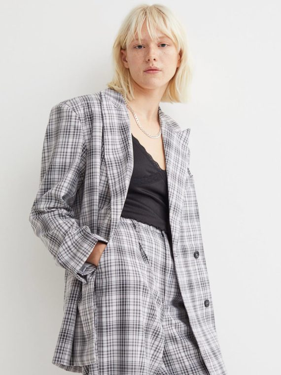 Linen Check Blazer